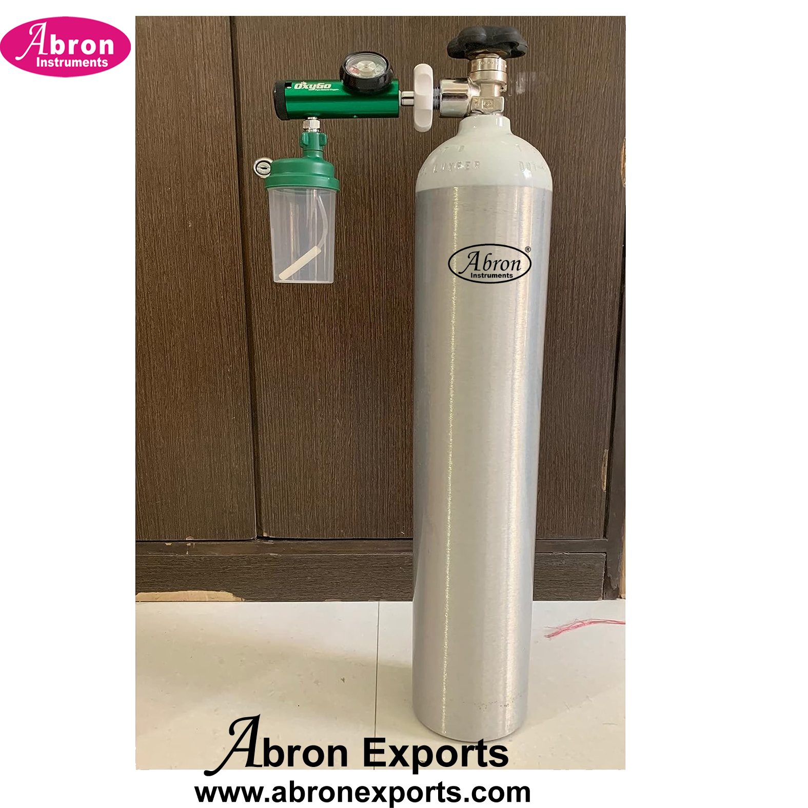  Oxygen Cylinder 675 liter 4.5kg  Ultra Light with Face Mask and Regulator Bottle Hospital Medical Abron ABM-2360L6H